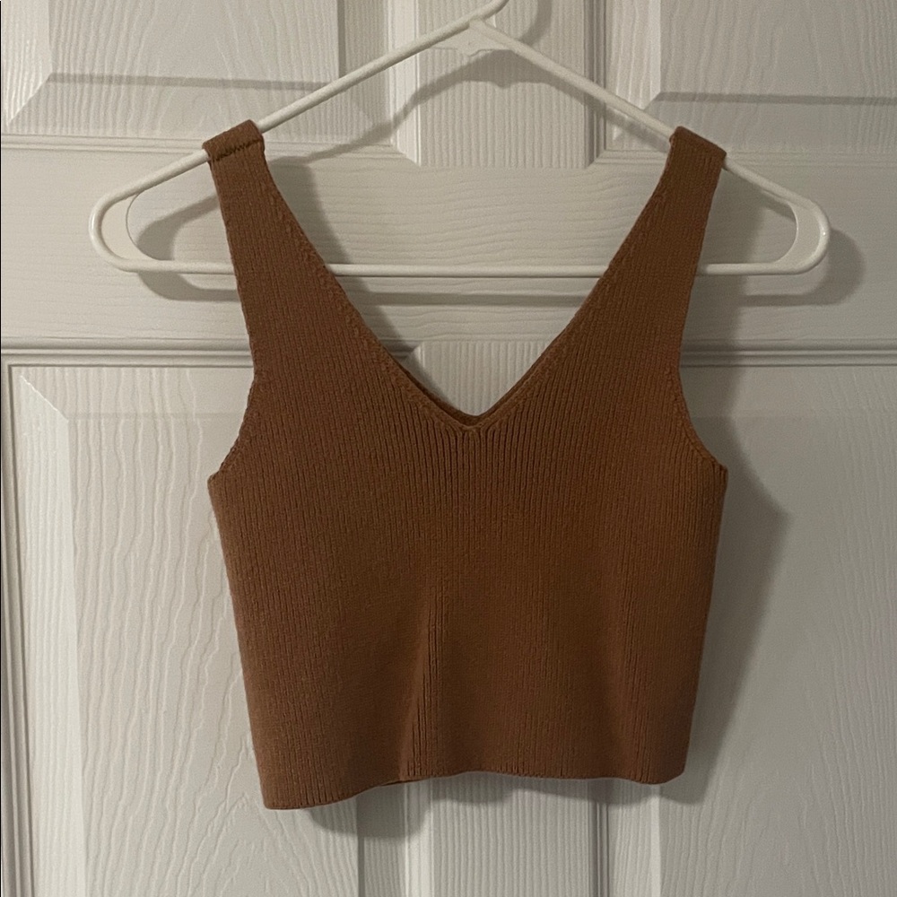 House of Harlow 1960 Brown V-Neck Women's Top